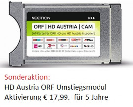 ORF HD Austria Umstiegs-Modul (Freischaltung um Euro 17,99 für 5 Jahre notwendig)